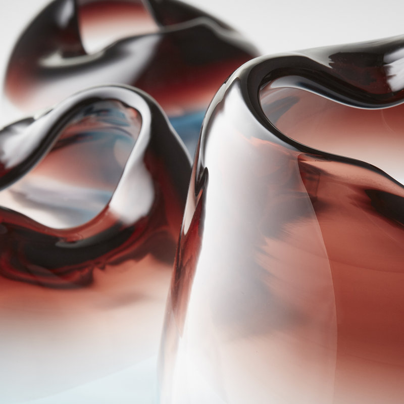Sweet Saffron Glass Table Vase 1, 11.25" H x 6.25" W x 6.25" D
