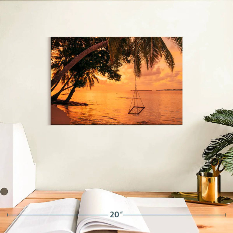 Gillard Swing On A Beach Sunset, 8" H x 12" W