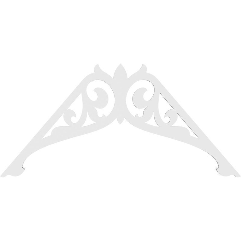 Carrillo Signature Urethane Gable Pediment, Primed Tan, 42"H x 72"W, 14/12