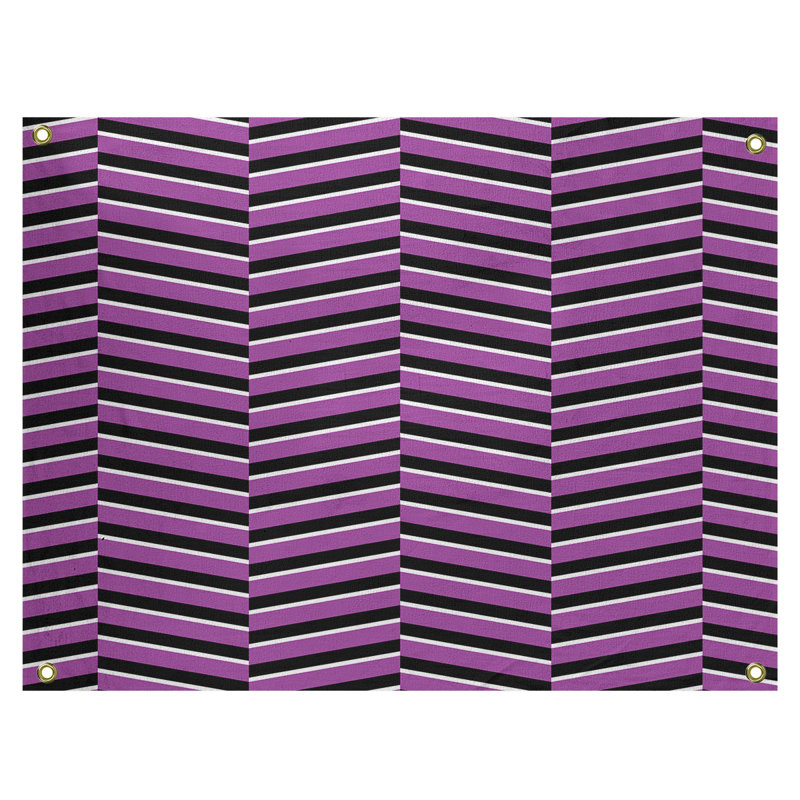 Jaya Polyester Tapestry, 26" H x 36" W, Violet/Black