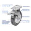 Industrial Castors, 4 Pack 150mm Heavy Duty Swivel Plate Castor Wheels, 1000kg Load, 2 Braked + 2 Unbraked