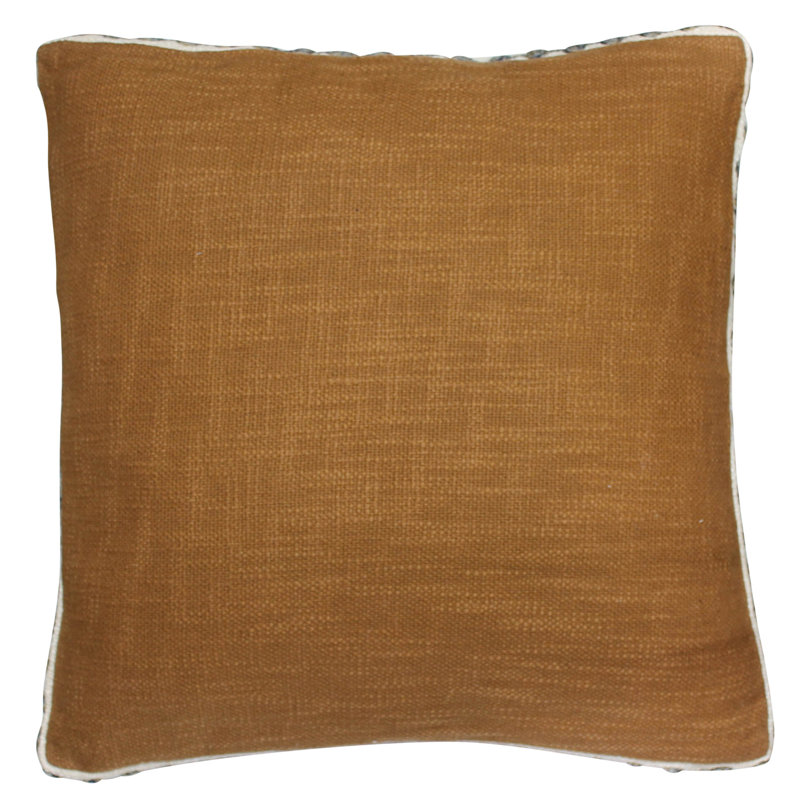 Coussin en coton, Ocre
