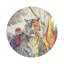 Sous-verres ronds en cuir Arcadia Tiger