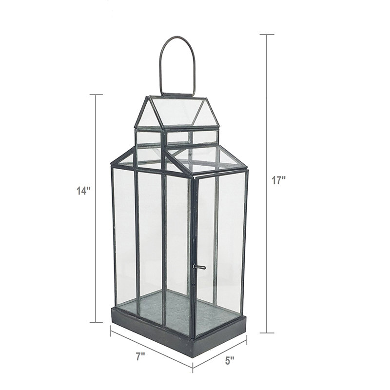 16.1'' H Glass Wall Lantern