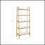 Bibliothèque Mid-Century à 5 tablettes avec rangement spacieux, idéale pour un décor moderne et classique, durable et élégant.-1168794563