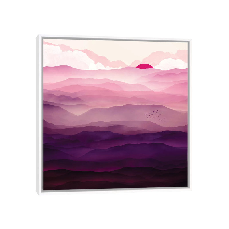 Jour ultra violet, H 26 po x l 26 po x P 1,5 po, Toile blanche encadrée