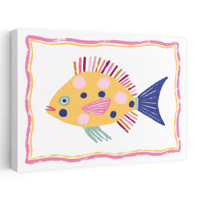 Poisson II, art mural abstrait contemporain