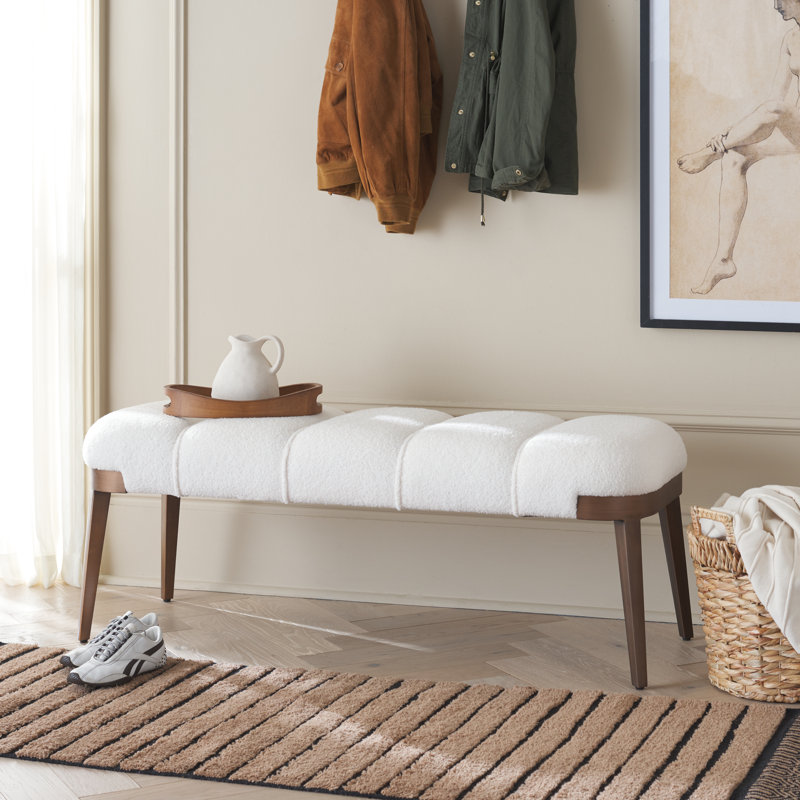 Banc rembourré en velours Lebna