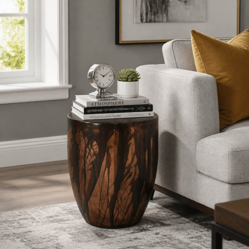 Loon Peak® 19" Lasalle Accent Table, Bronze