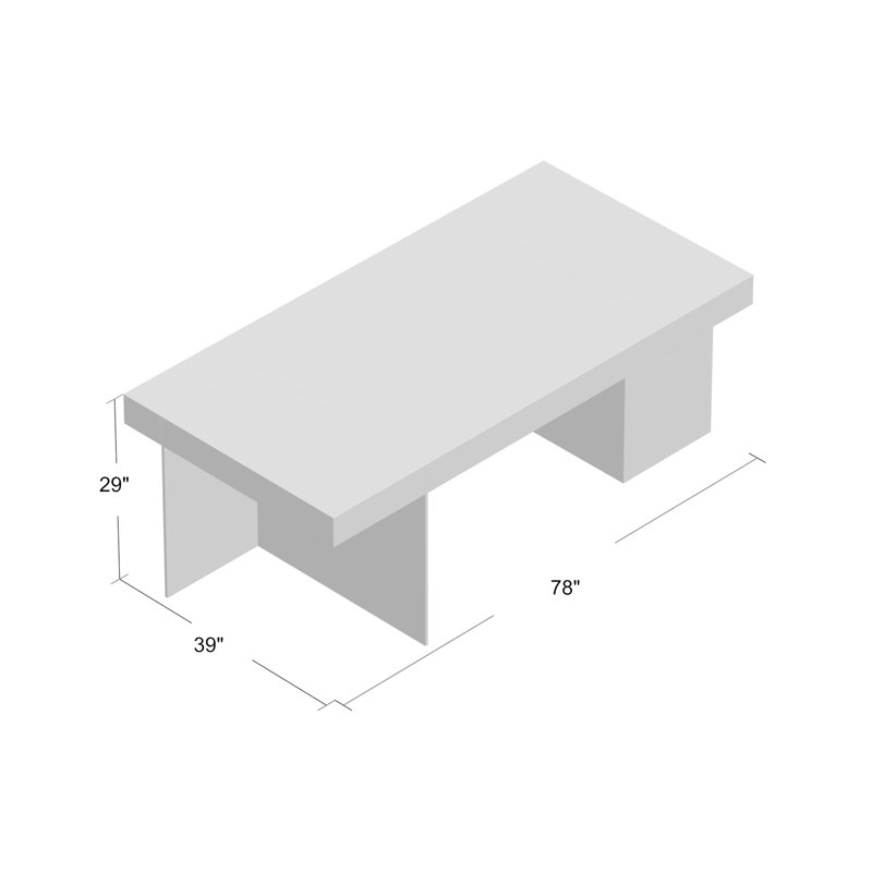Thane Solid Wood Top Dining Table, White High Gloss