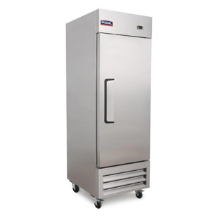 Medal Equipment 27" Commercial Reach-in Freezer | 1 Solid Stainless Steel Door 23 Cu.ft. | -10°f Deep Freeze 1/2 Hp Energy Star Etl R290 5-year Compressor Warranty