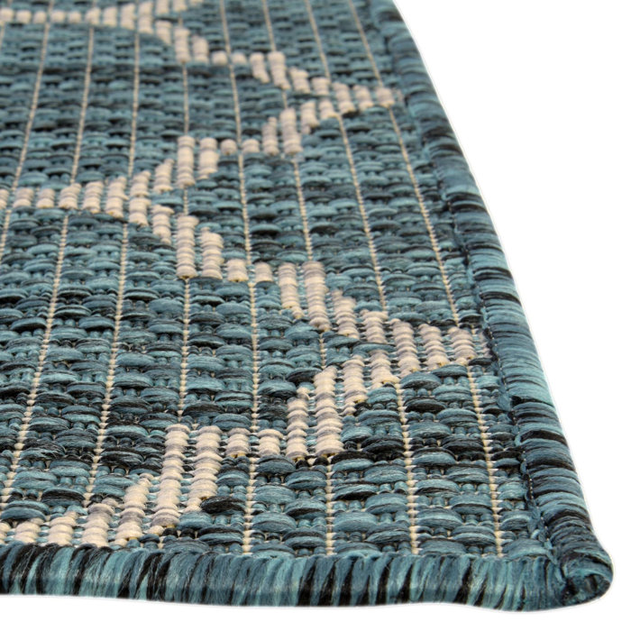 Lark Manor Annetrude Teal Indoor/Outdoor Rug & Reviews | Wayfair