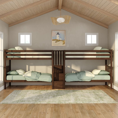 Classic Twin Quad Bunk, Walnut