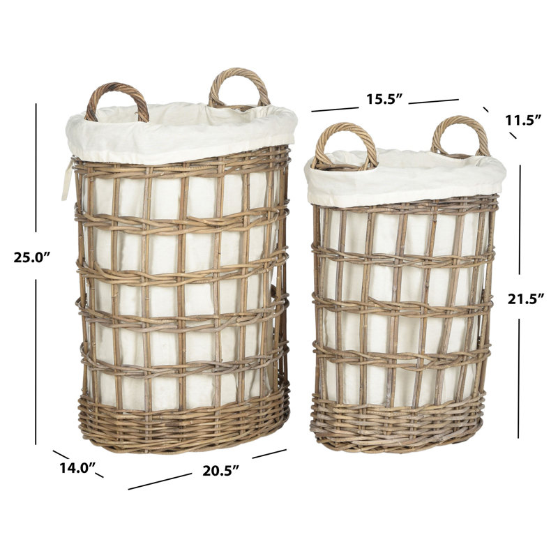 Laundry Set with Handles, Natural