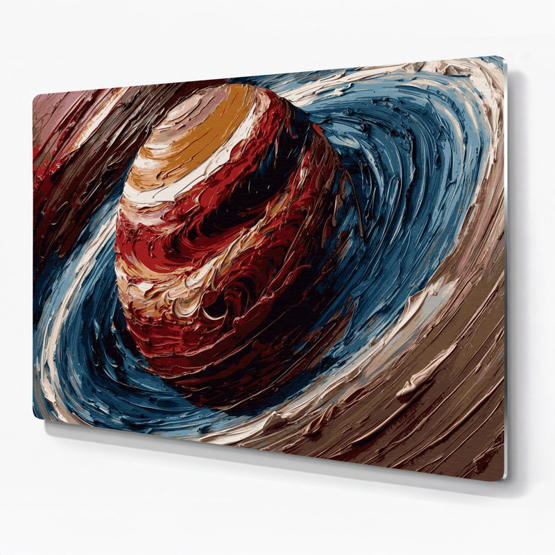«Space Jupiters Great Red Spot», art mural en métal noir
