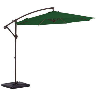 Beeram 120'' Round Cantilever Umbrella with Weighted Base