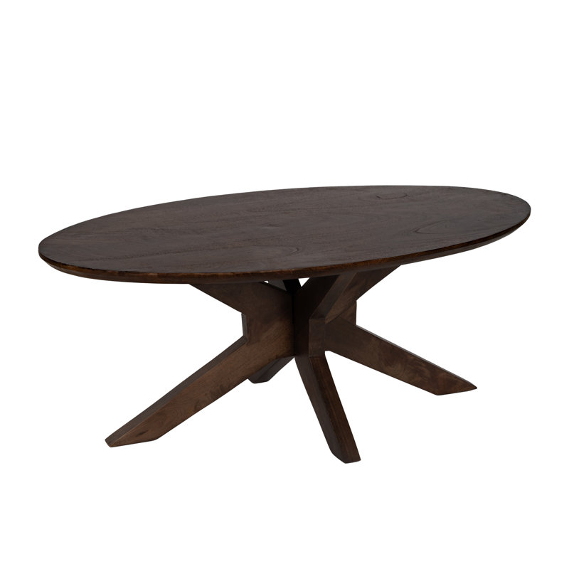 Solid Wood Cross Legs Coffee Table