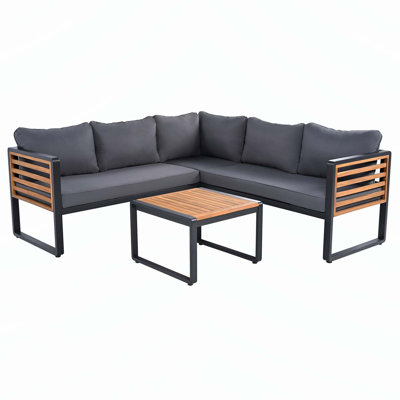 Outdoor Patio Set with Sturdy Construction and Comfortable Cushions for Relaxing by Latitude Run