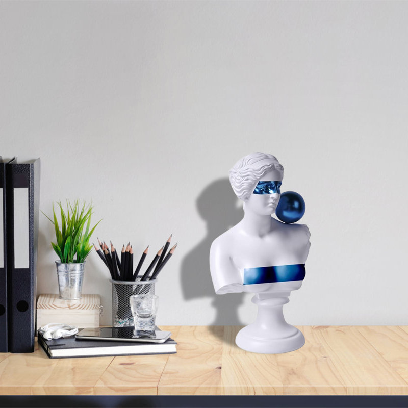 Resin Home Decor Statue - 1PC, Perfect For Bedroom, Study, Or Office Desk