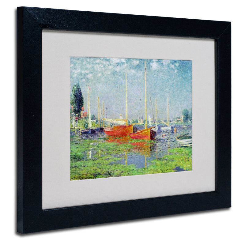 « argenteuil » par claude monet, reproduction d’art encadrée, H 11 po x l 14 po x P 0,5 po, Noir
