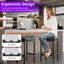 Ensemble de 2 tabourets de bar sans dossier de 65 cm (25,5 pouces) avec siège en cuir souple, parfait pour un îlot de cuisine moderne.-1577201787-1588077910-1587388381