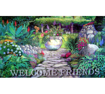 Daylin Non-Slip Floral Indoor / Outdoor Doormat