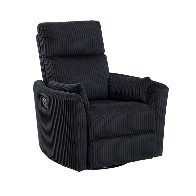 Fauteuil d'appoint en tissu velours côtelé, Noir