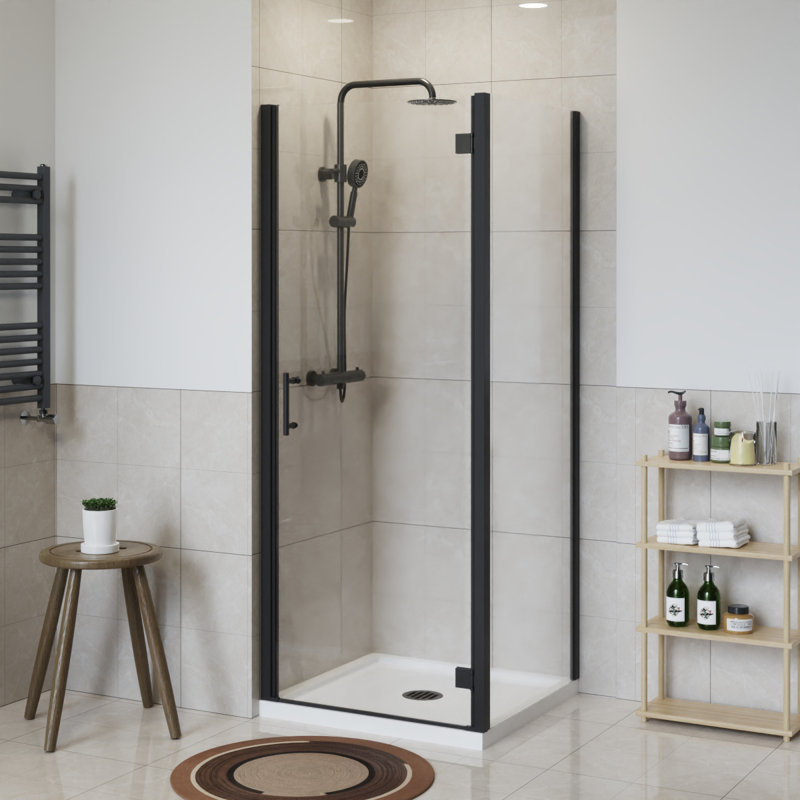 Shaughn Rectangle Shower Enclosure – 1900 x 760 mm, Black