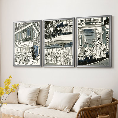 Aucoin de Larue I   -Custom Framed  Wrapped Gallery Canvas - 3 Pieces
