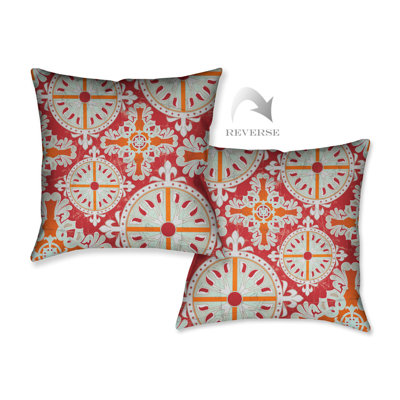 Coussin décoratif médiéval orange persimmon i Enya