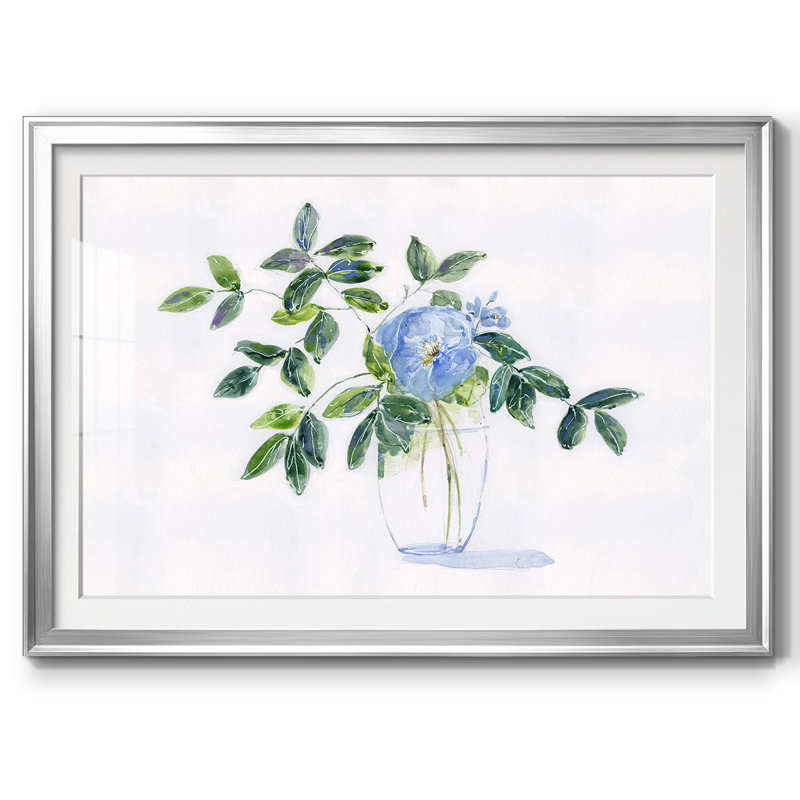 Rustic Simplicity I - Matted and Framed Under Acrylic Glass, Large Living Room Wall Art, Silver, 15" H x 21" W x 1.5" D
