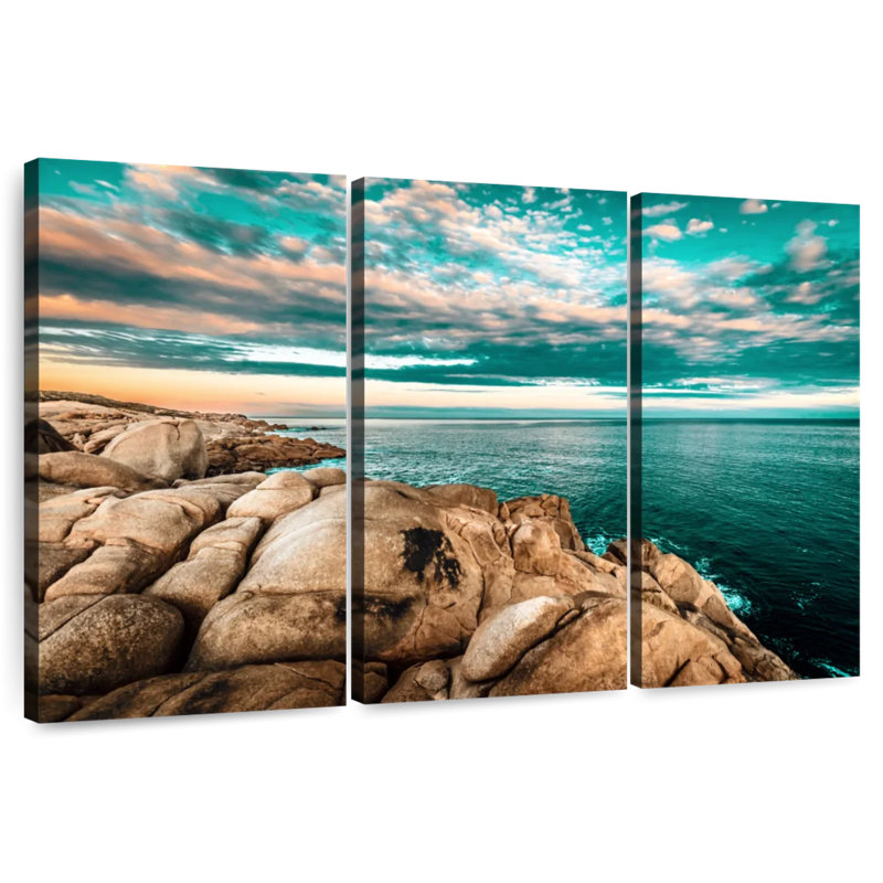 Gillard, paysage marin spectaculaire, H 20 po x l 33 po