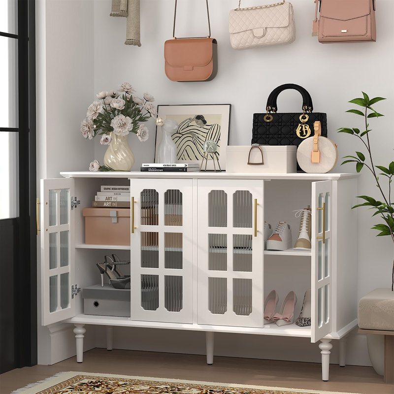 Buffet 4 portes en verre