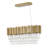 7 - Light Gold Stainless Steel Chandelier with Crystal Accents