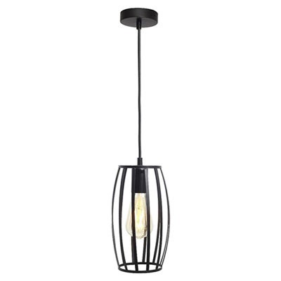 1 - Light Black LED Cylinder Pendant