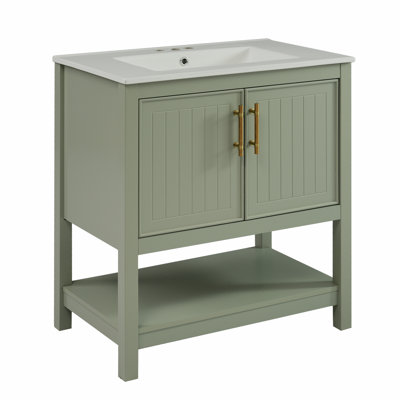 Meuble-lavabo de 30 pouces avec lavabo en céramique