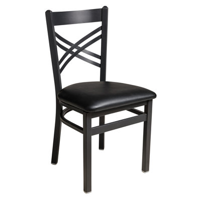 Akrin 17.5'' H Upholstered Metal Side Chair