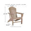 Chaise Adirondack avec table en PEHD Emory-66944877