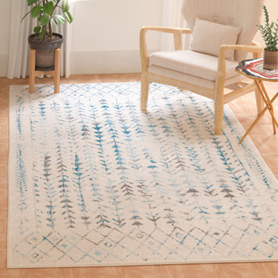 Tapis ivoire / turquoise Dillingham Southwestern