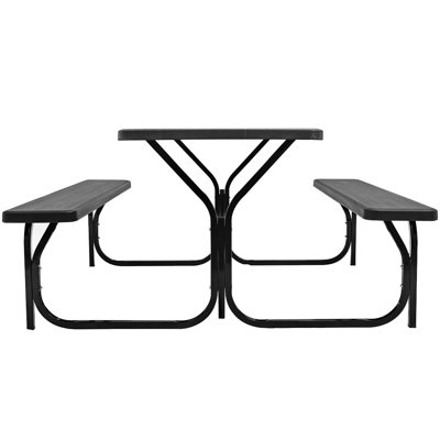 Kutlay 4 - Person Metal Patio Dining Set with Rectangular Table