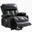 La chaise longue électrique Power Lift, adaptée aux personnes âgées, avec fonctions de chauffage et de vibration, en cuir avec USB, peut être utilisée pour s'allonger. Noir