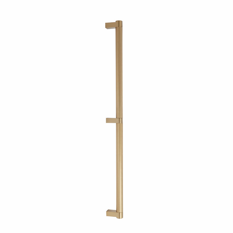 Poignée Emtek Select 24 "C-to-C, tige rectangulaire et poignée moletée, Satin Brass Knurled, 24"