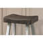 Ensemble de tabourets traditionnels en bois massif 2 pièces, siège contour gris / blanc H 24 po-779500687-779501424