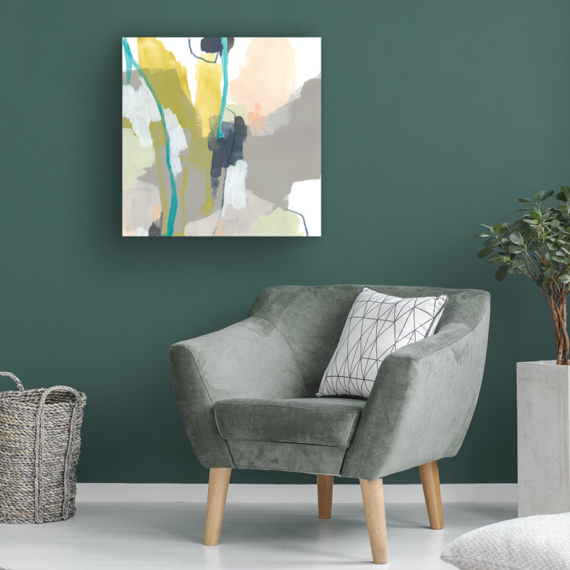 14" x 14" Abstract Multicolor Canvas Art Print