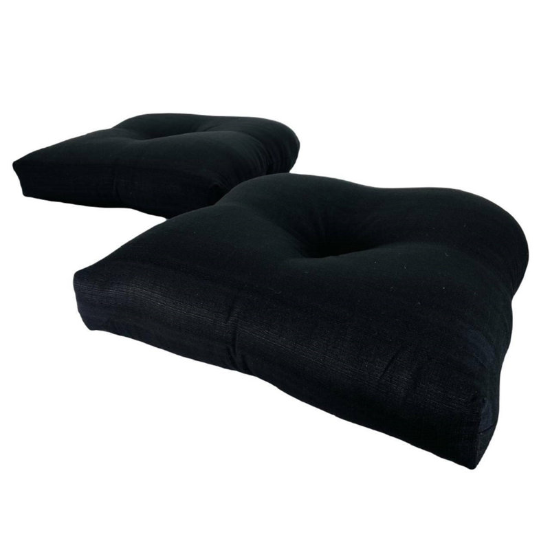 Coussin d'extérieur simple, Noir