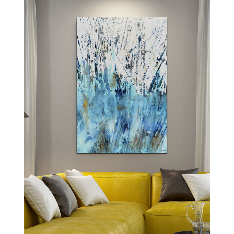 « eaux edge i », reproduction d’impression, H 36 po x l 24 po x P 1,5 po, Toile tendue