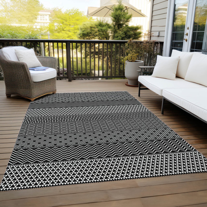 Tisdell Area Rug with Non-Slip Backing, Rectangle 3' x 5'