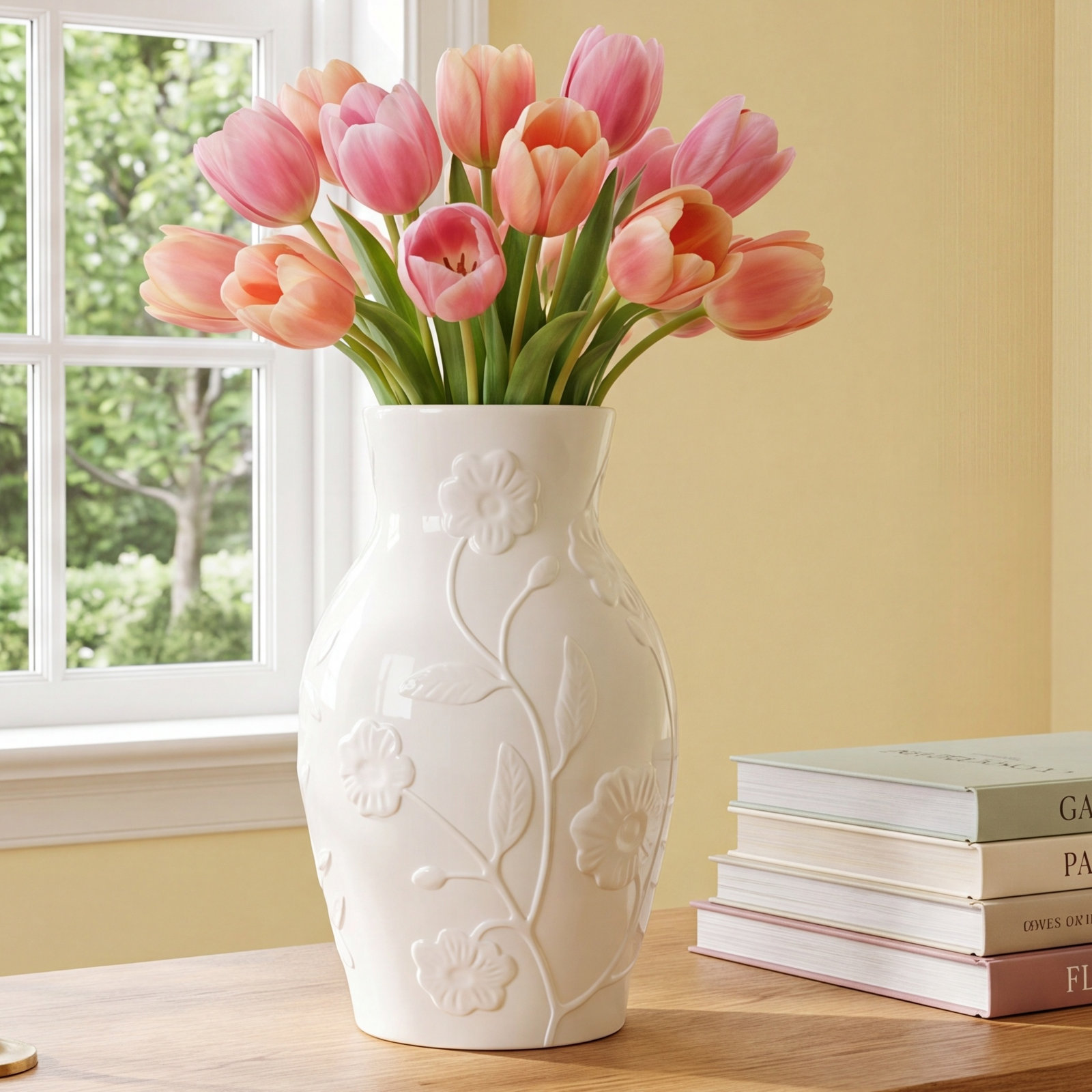 James 16.5'' Handmade Ceramic Table Vase