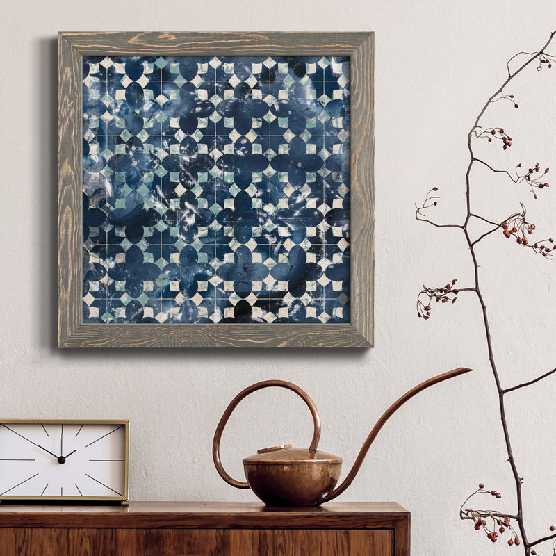 Toile encadrée Tile-Dye VII-Premium - prête à être accrochée, Cadre gris, H 31,5 po x l 31,5 po x P 1,5 po