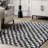 Dominique Abstract Checkered Fringe Area Rug-86514682